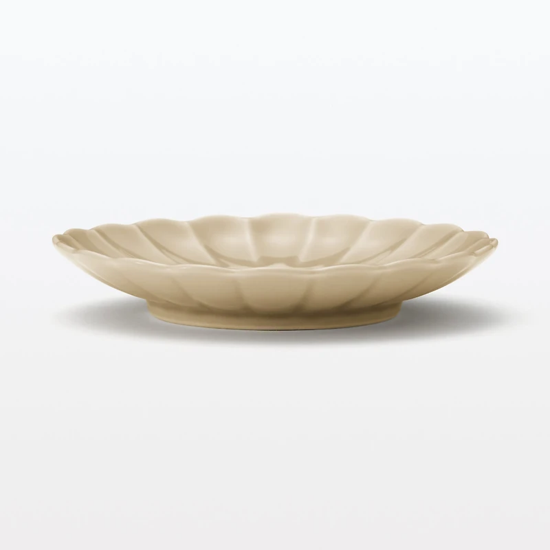 Hasami Ware Lucky Small Plate - Chrysanthemum - Steamed Chestnut