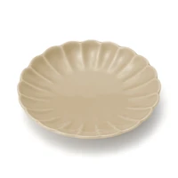 Hasami Ware Lucky Small Plate - Chrysanthemum - Steamed Chestnut