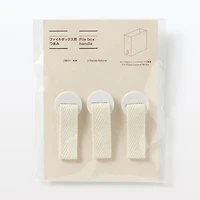 Polypropylene File Box Handle - Natural (3 Pack)