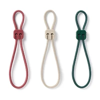 Rubber Tie-Down Strap 3 Pack - Red, Beige, Green