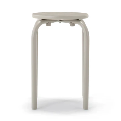 Steel Pipe Stacking Stool - Warm Grey