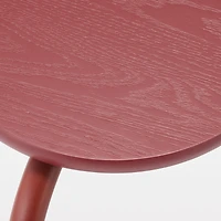 Steel Pipe Stacking Stool - Burgundy