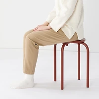 Steel Pipe Stacking Stool - Burgundy