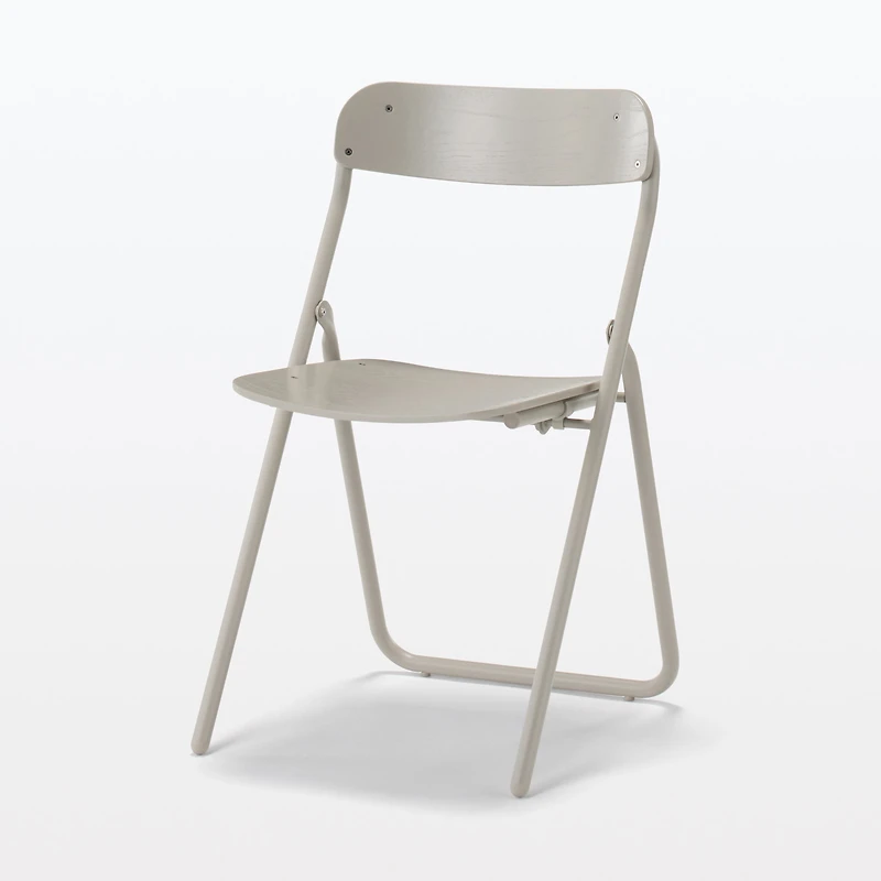 Steel Pipe Folding Chair with Wooden Seat