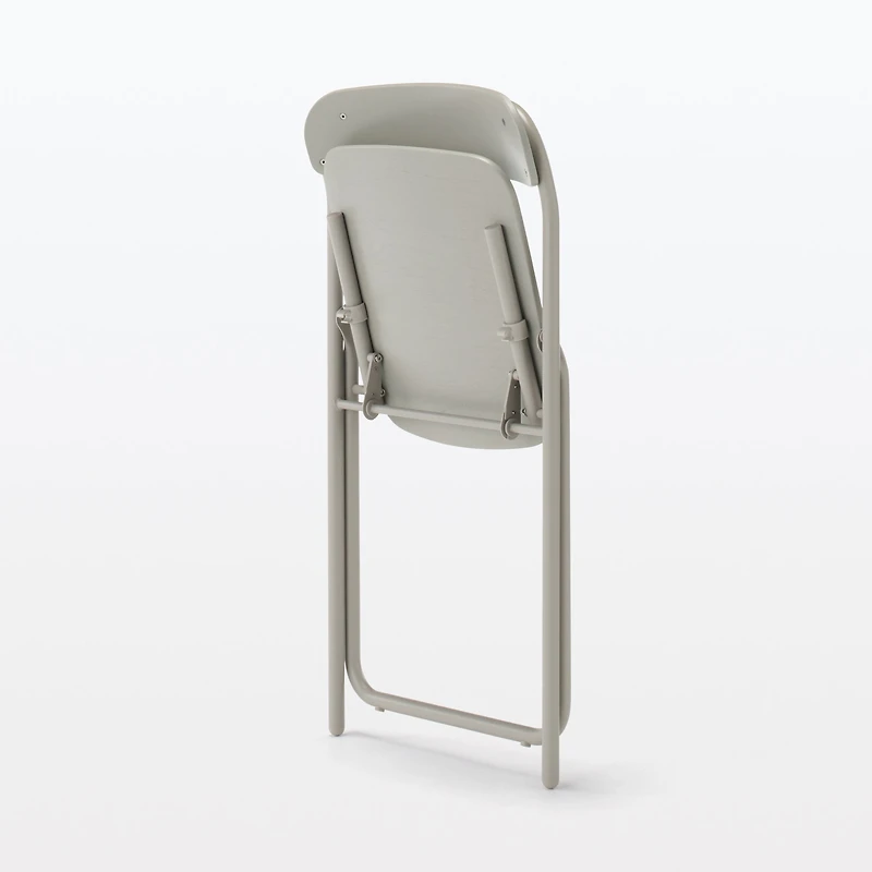Steel Pipe Folding Chair with Wooden Seat