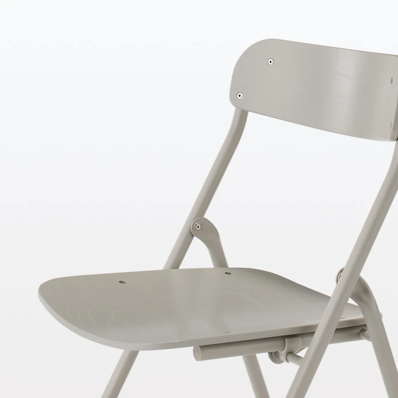 Steel Pipe Folding Chair with Wooden Seat