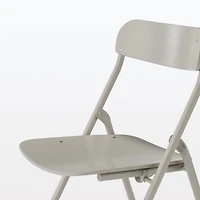 Steel Pipe Folding Chair with Wooden Seat