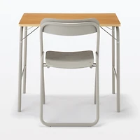 Steel Pipe Folding Chair with Wooden Seat