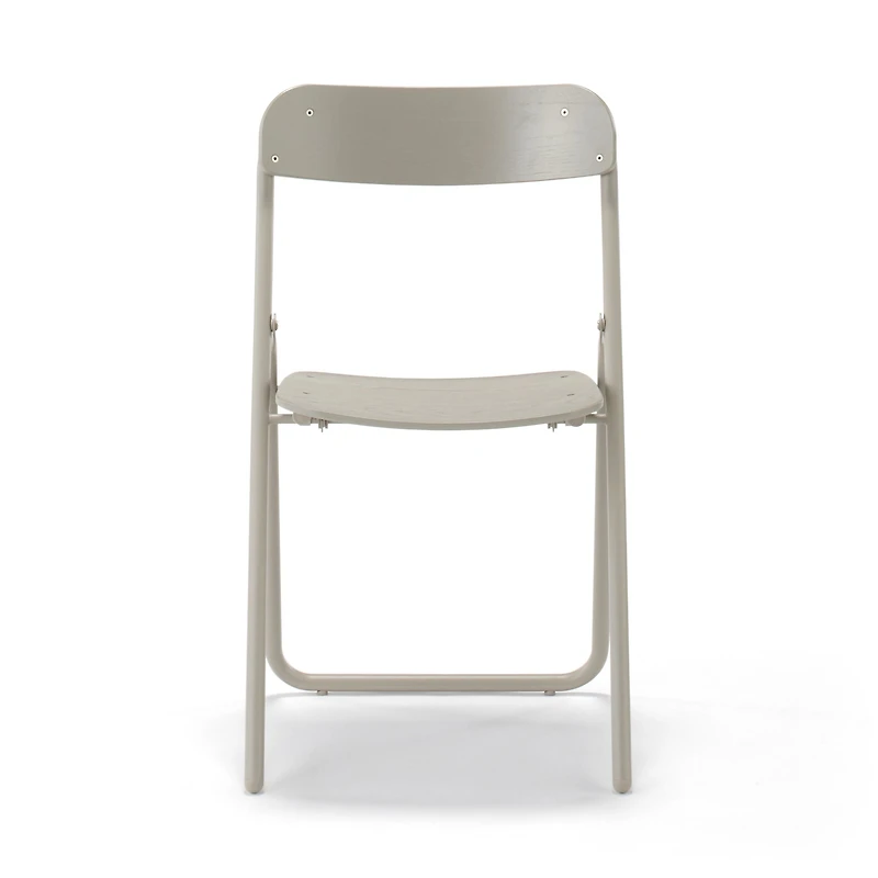 Steel Pipe Folding Chair with Wooden Seat