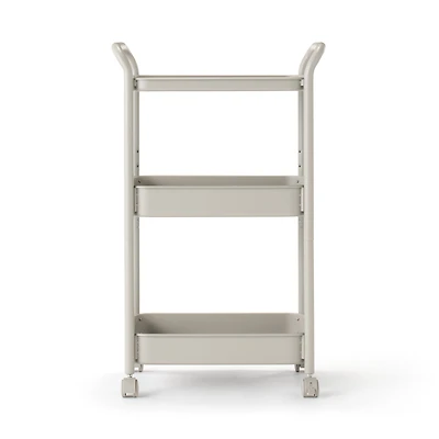 Steel Pipe Wheeled Rack Utility Cart - Warm Grey