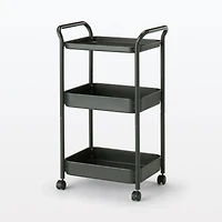 Steel Pipe Wheeled Rack Utility Cart - Dark Grey