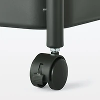 Steel Pipe Wheeled Rack Utility Cart - Dark Grey