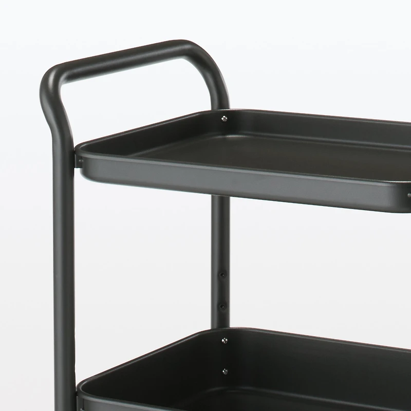Steel Pipe Wheeled Rack Utility Cart - Dark Grey