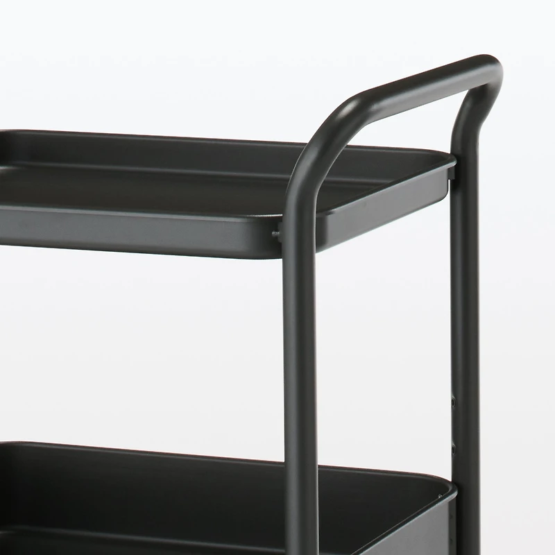 Steel Pipe Wheeled Rack Utility Cart - Dark Grey