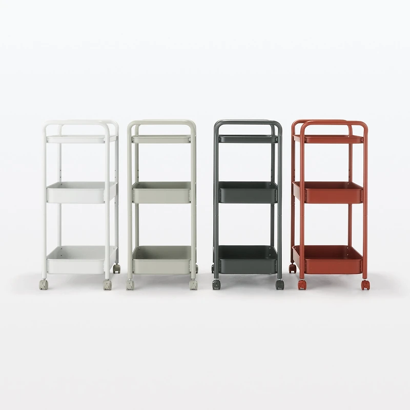 Steel Pipe Wheeled Rack Utility Cart - Dark Grey