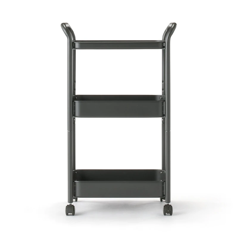 Steel Pipe Wheeled Rack Utility Cart - Dark Grey