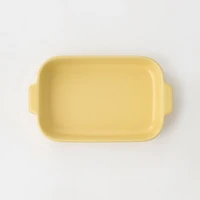 Stoneware Baking Dish Oven Tray - Light Yellow