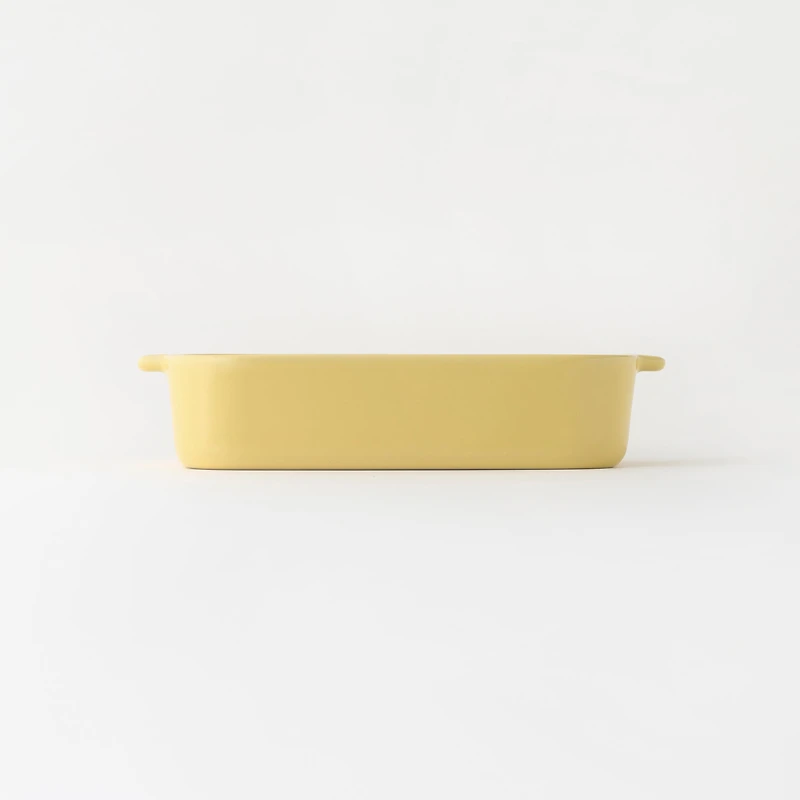 Stoneware Baking Dish Oven Tray - Light Yellow