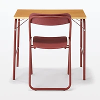 Steel Pipe Table - Burgundy