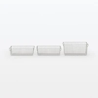 Steel Pipe Storage Rack Basket Set - Warm Grey