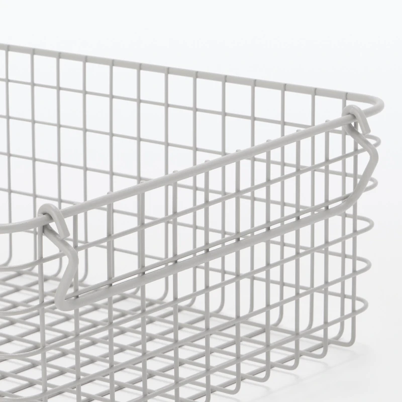 Steel Pipe Storage Rack Basket Set - Warm Grey