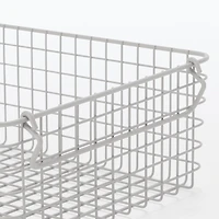Steel Pipe Storage Rack Basket Set - Warm Grey