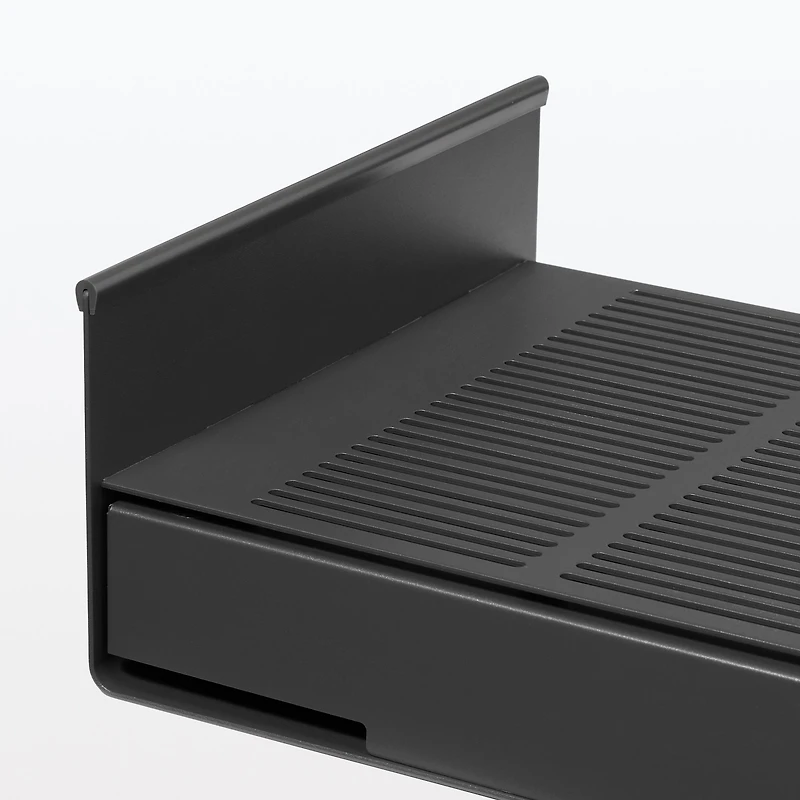 Steel Monitor Stand with 2 Drawer - Wide