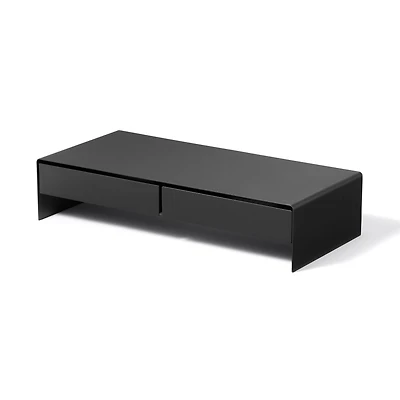 Steel Monitor Stand with 2 Drawer - Wide