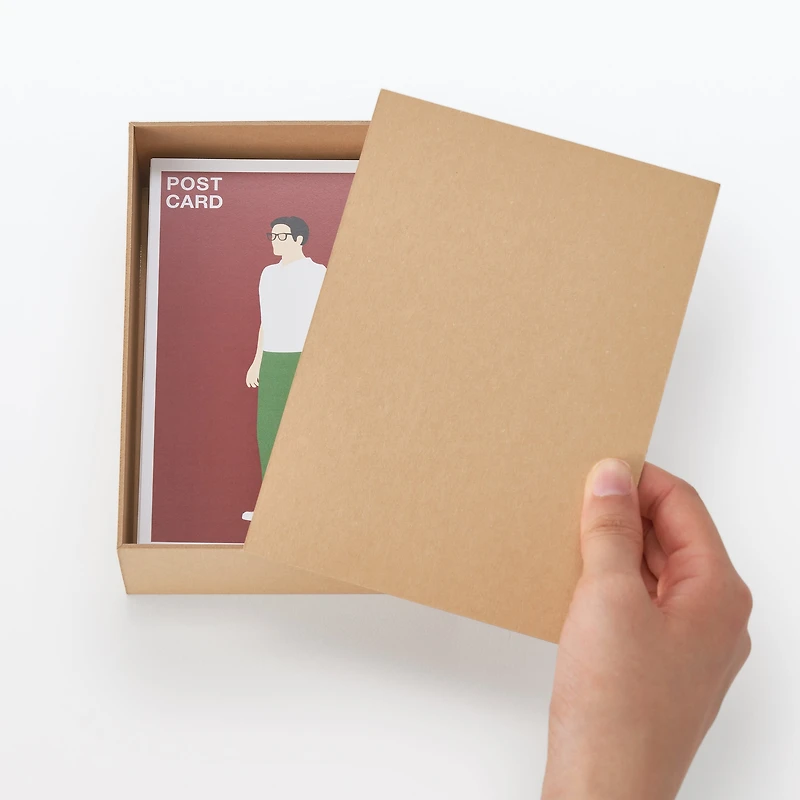 2-in-1 Photo Frame & Postcard Case - Beige