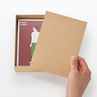 2-in-1 Photo Frame & Postcard Case - Beige