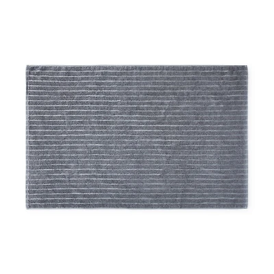 Cotton Linen Bath Mat - W60 x L90 cm - Charcoal Grey