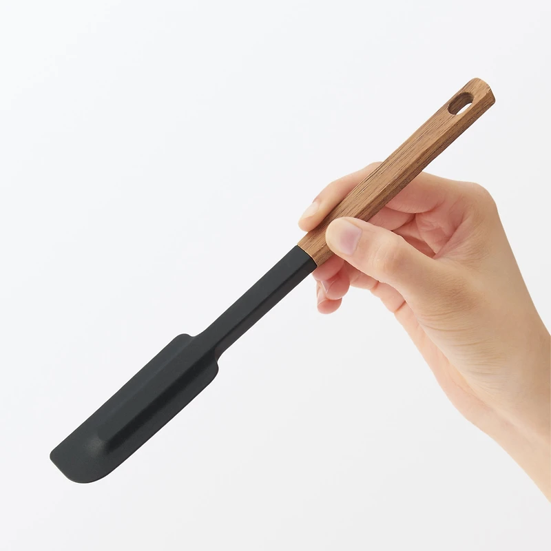 Wooden Handle Silicone Slim Spatula