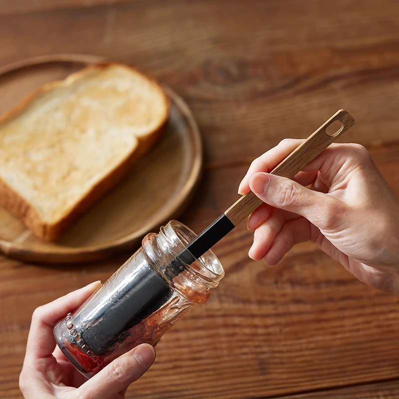 Wooden Handle Silicone Slim Spatula