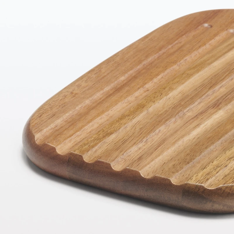 Acacia Double-Sided Cutting Board with Handle Small