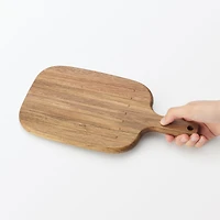 Acacia Double-Sided Cutting Board with Handle Small