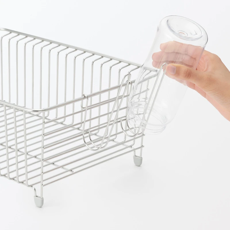 Stainless Steel Bottle Hook Double for Dish Drainer