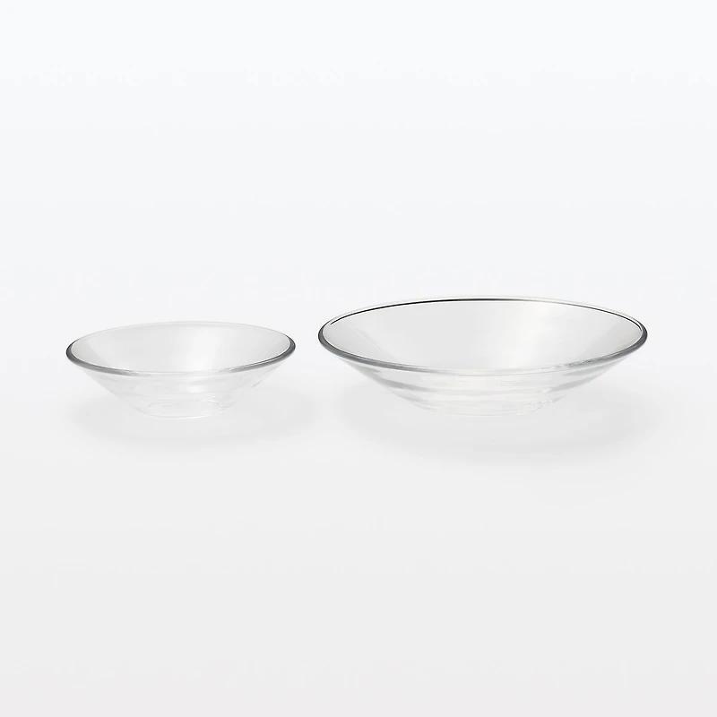 Soda Glass Shallow Bowl