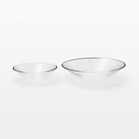 Soda Glass Shallow Bowl