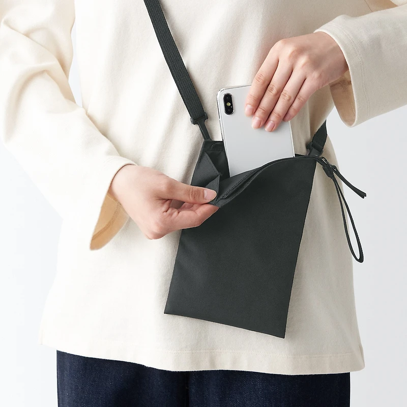 2-Way Water Repellent Mini Sacoche / Crossbody Bag