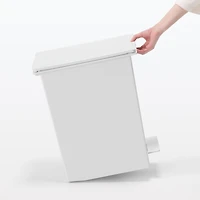 Polypropylene Pedal Dust Bin with Double-Hinged Lid - 35.1 L
