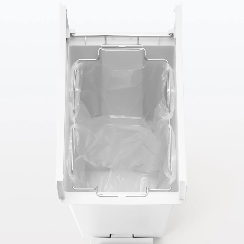Polypropylene Pedal Dust Bin with Double-Hinged Lid - 35.1 L