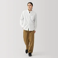Men's Washed Oxford Button Down Long Sleeve Shirt