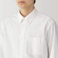 Men's Washed Oxford Button Down Long Sleeve Shirt