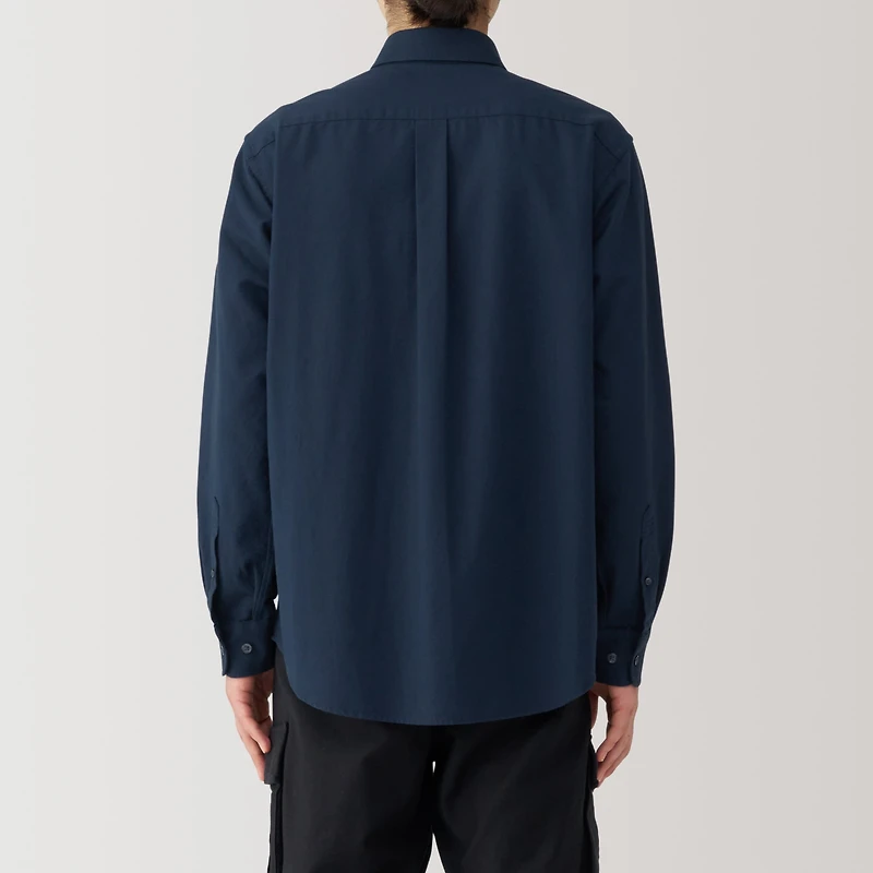 Men's Washed Oxford Button Down Long Sleeve Shirt