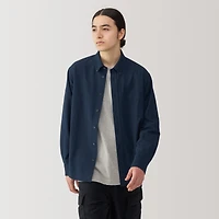 Men's Washed Oxford Button Down Long Sleeve Shirt