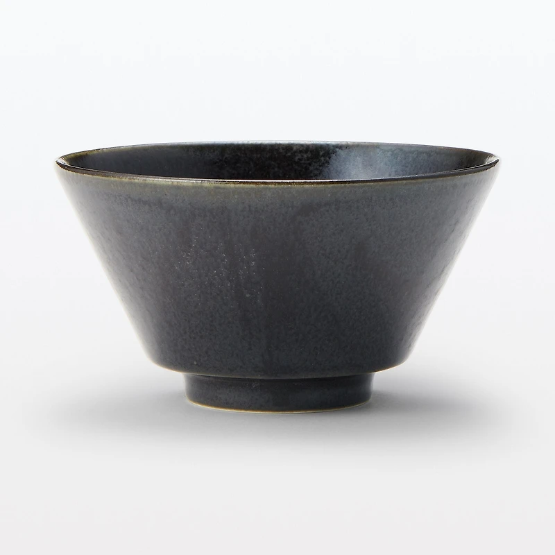 Mino Ware Rice Bowl - Black