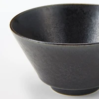 Mino Ware Rice Bowl - Black