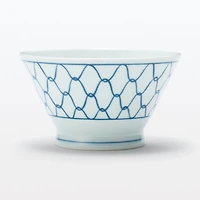 Hasami Ware Rice Bowl - Mesh Pattern
