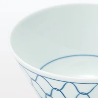 Hasami Ware Rice Bowl - Mesh Pattern