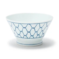 Hasami Ware Rice Bowl - Mesh Pattern